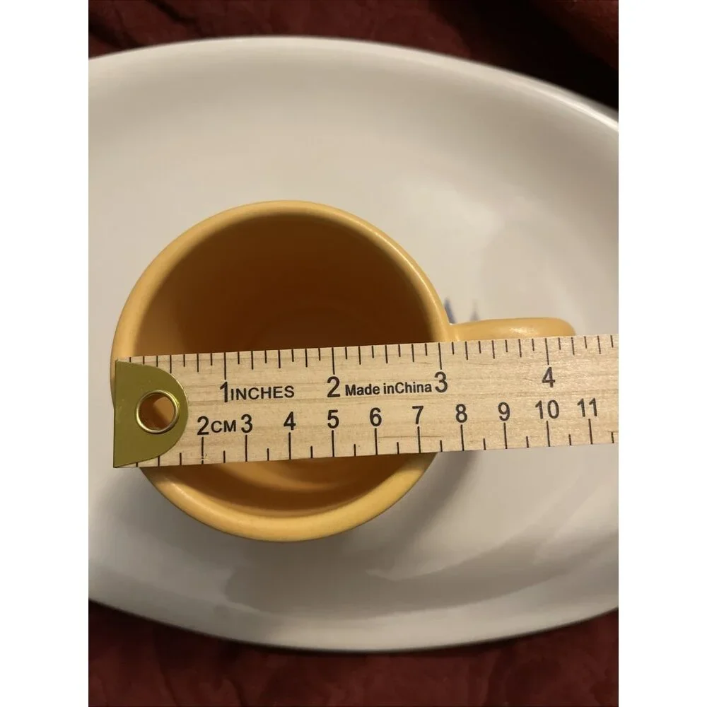 Pharma Advertising Coffee Tea Mug Accupril Accuretic Made‎ in USA - Yellow/Blue